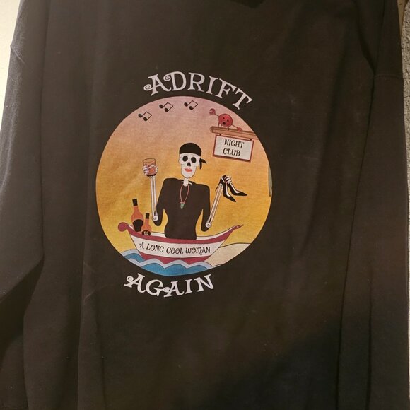 Adrift Again Black Zip-Up Hoodie | “A Long Cool Woman” | XL - Picture 5 of 10